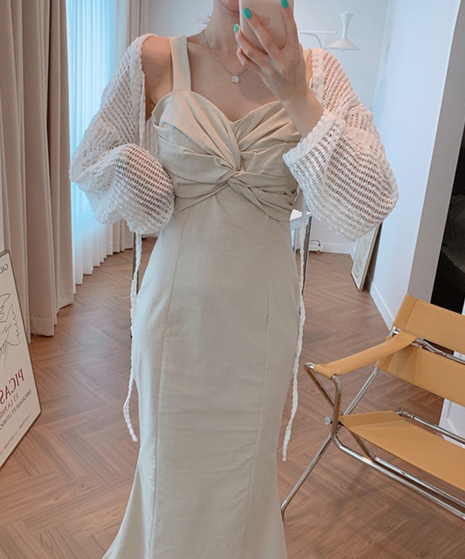 ジャスミングランディフローラム Jasmine Grandiflorum 【Jasmine】ノースリーブマーメイドロングワンピース