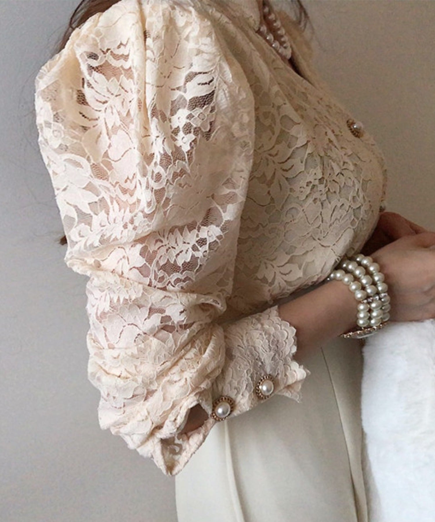 ジャスミングランディフローラム Jasmine Grandiflorum 【Jasmine】レースマーメイドロングワンピース