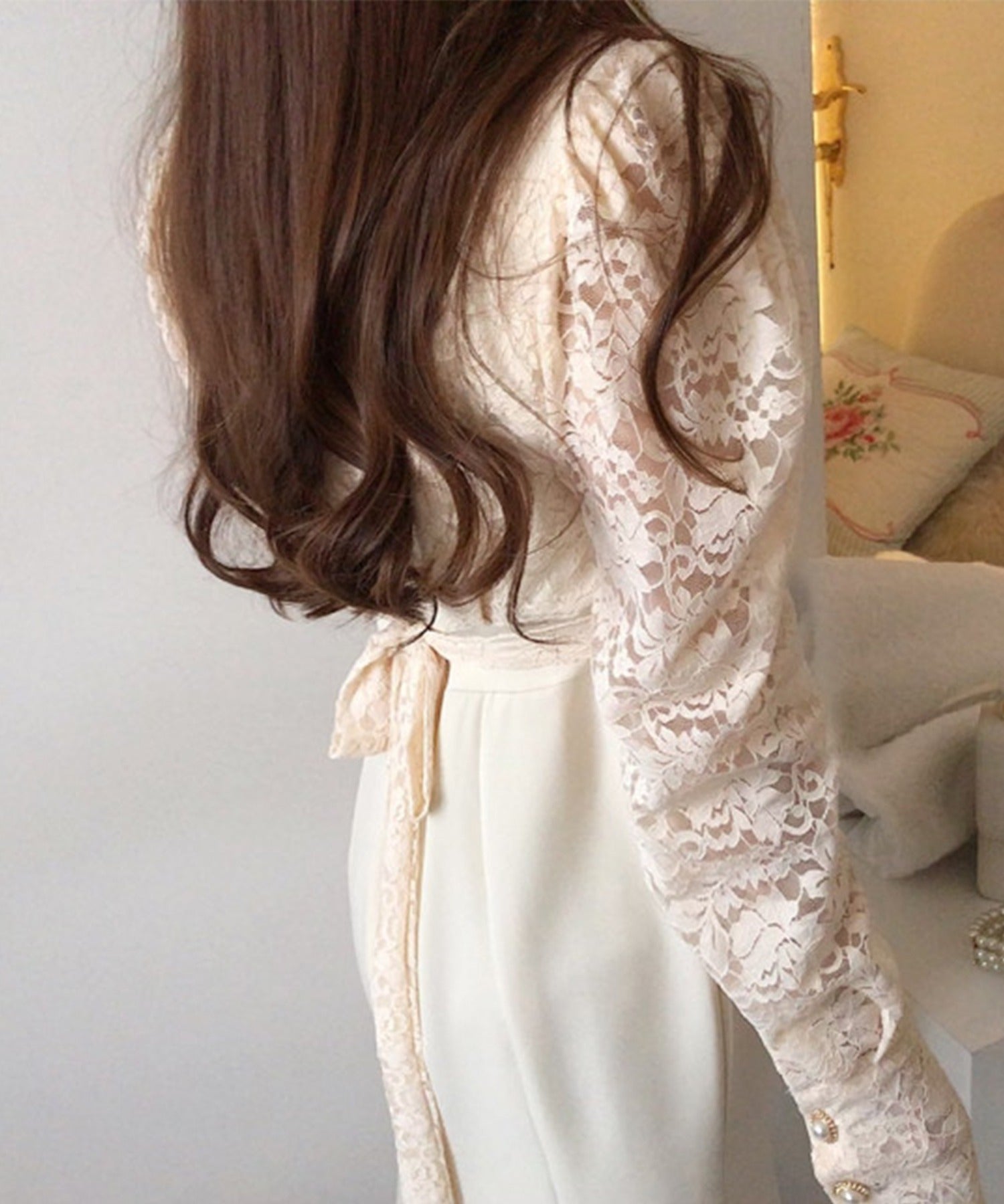 ジャスミングランディフローラム Jasmine Grandiflorum 【Jasmine】レースマーメイドロングワンピース