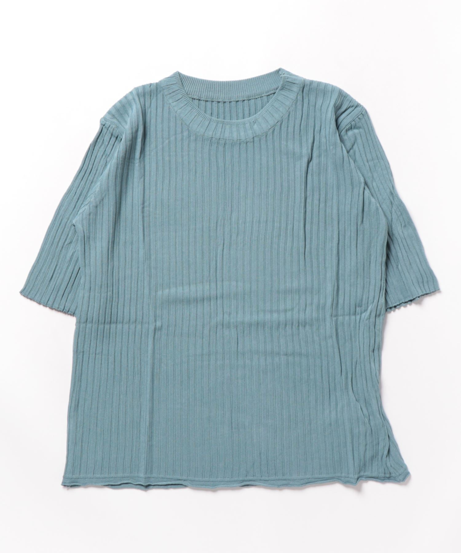Jasmine Grandiflorum Large Ribbed Cut and Sew Top