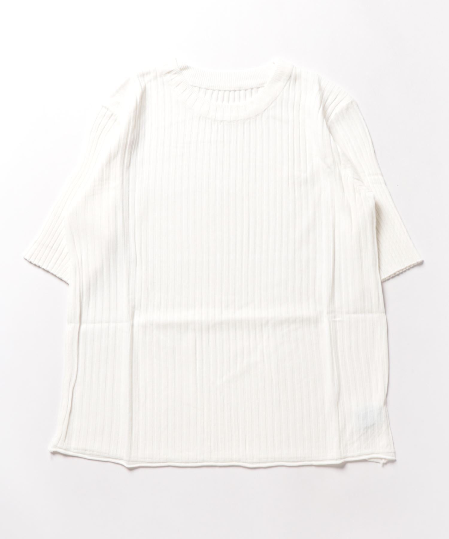 Jasmine Grandiflorum Large Ribbed Cut and Sew Top