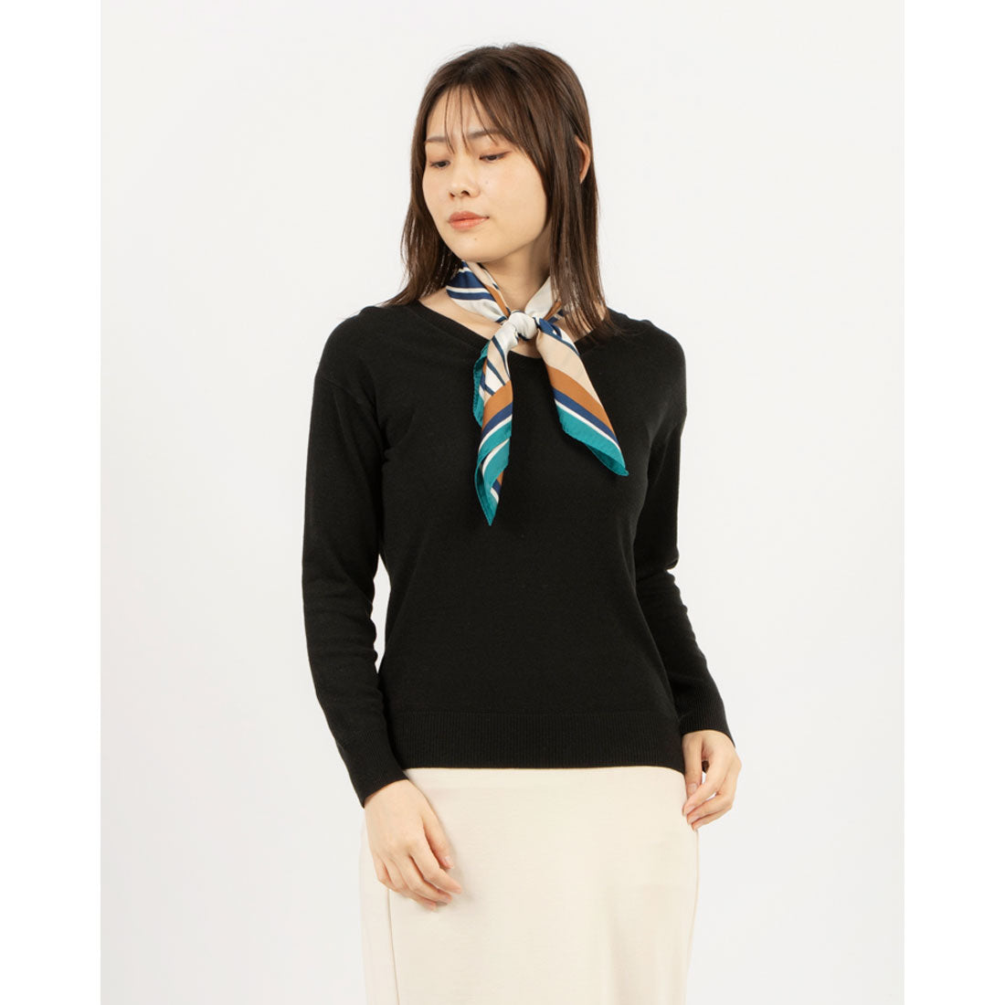 トーナル TONAL ロープチェックスカーフ