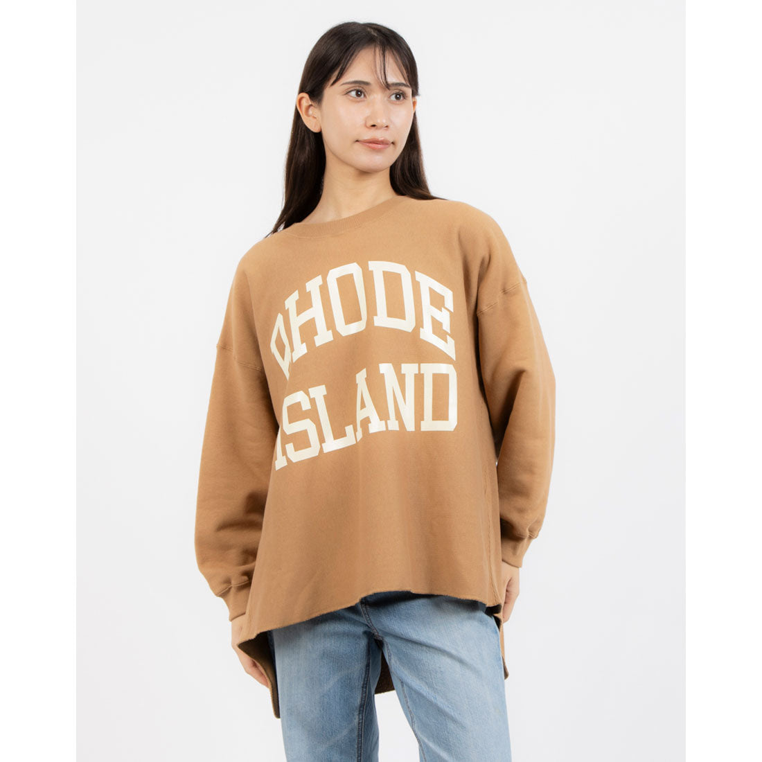 トーナル TONAL【81BRANCA】RHODEISLANDロゴスウェットカットソー ブラウン