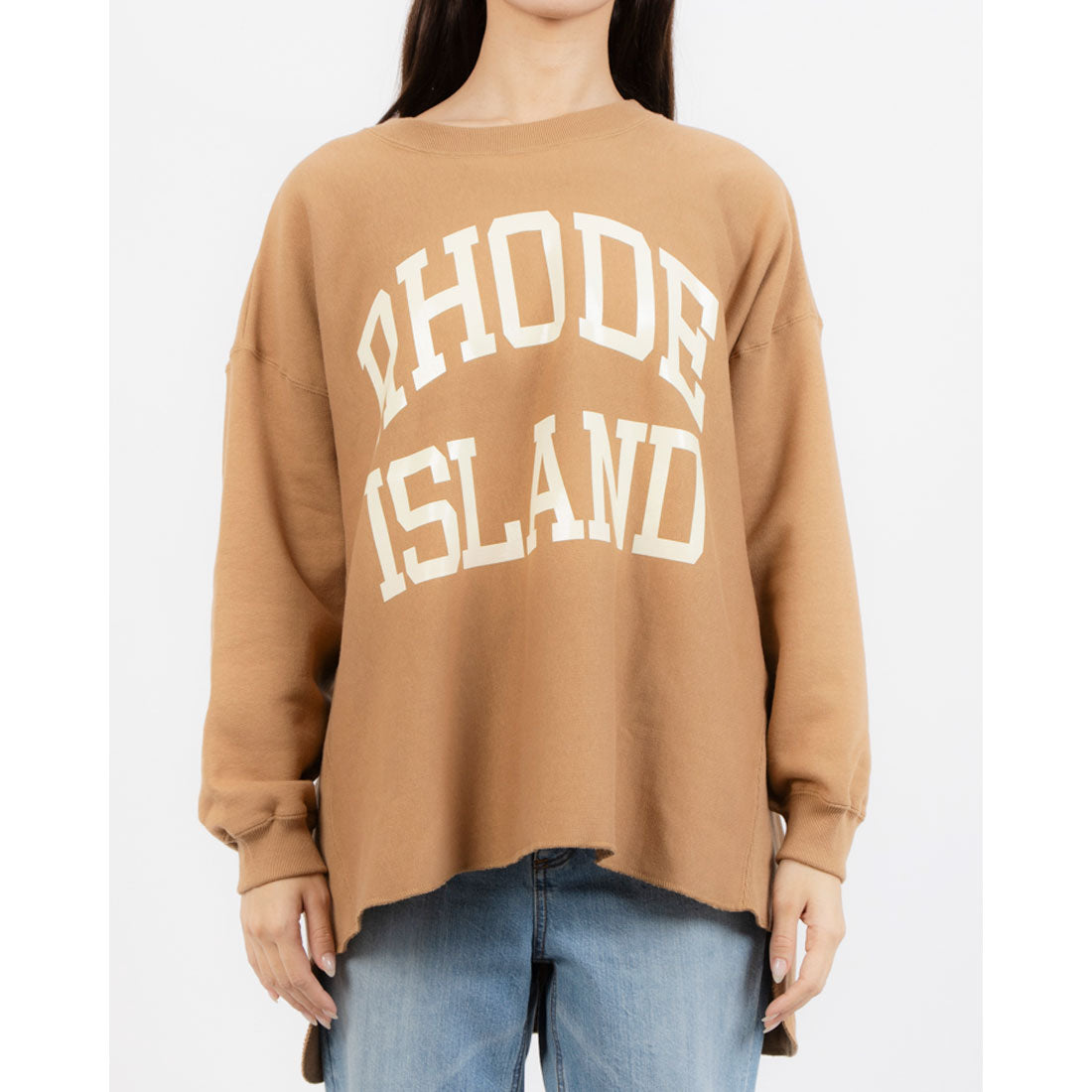トーナル TONAL【81BRANCA】RHODEISLANDロゴスウェットカットソー ブラウン