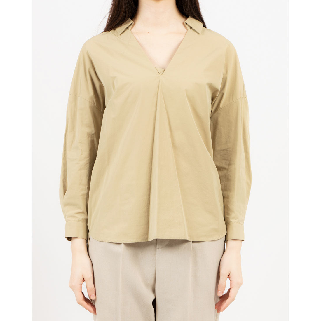 トーナル TONAL スキッパーシャツ ベージュ