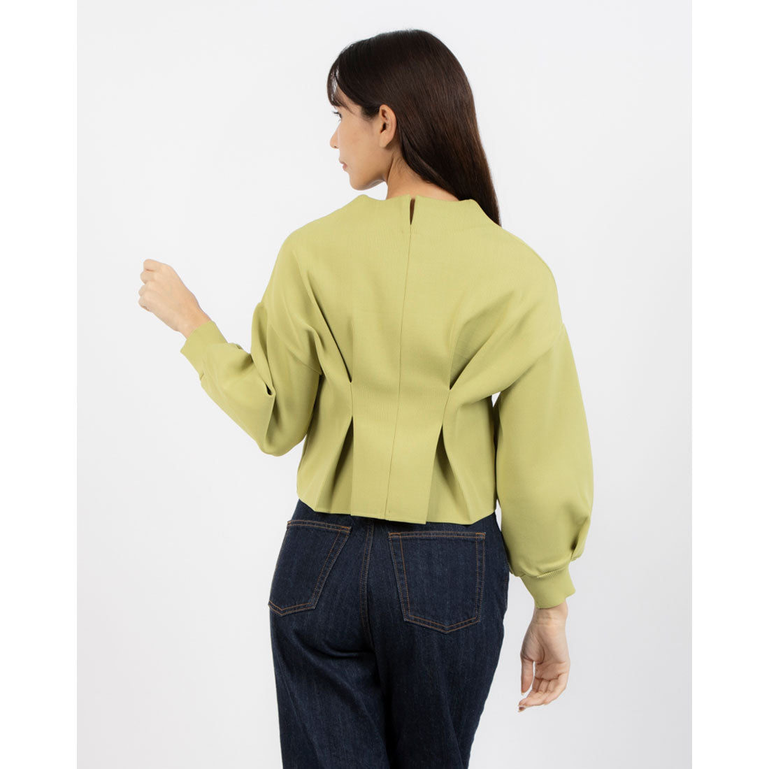 トーナル TONAL ウエストタックショートニット ライトグリーン