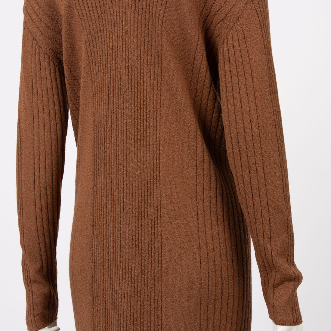 トーナル TONAL ブークレーリブ2WAYワンピース ブラウン