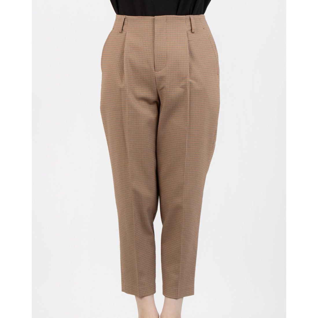 トーナル TONAL チェックテーパードパンツ ダークミックス