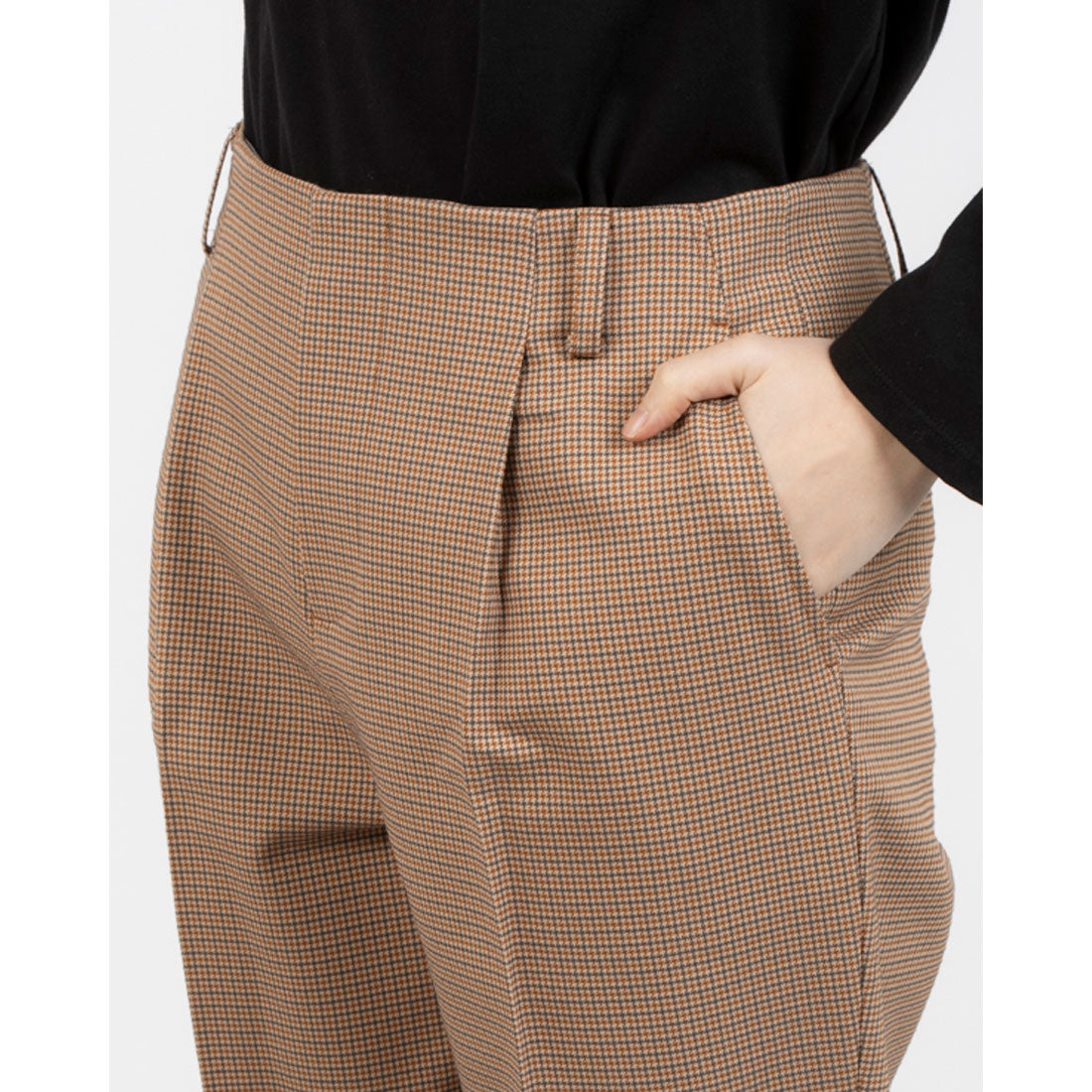 トーナル TONAL チェックテーパードパンツ ダークミックス