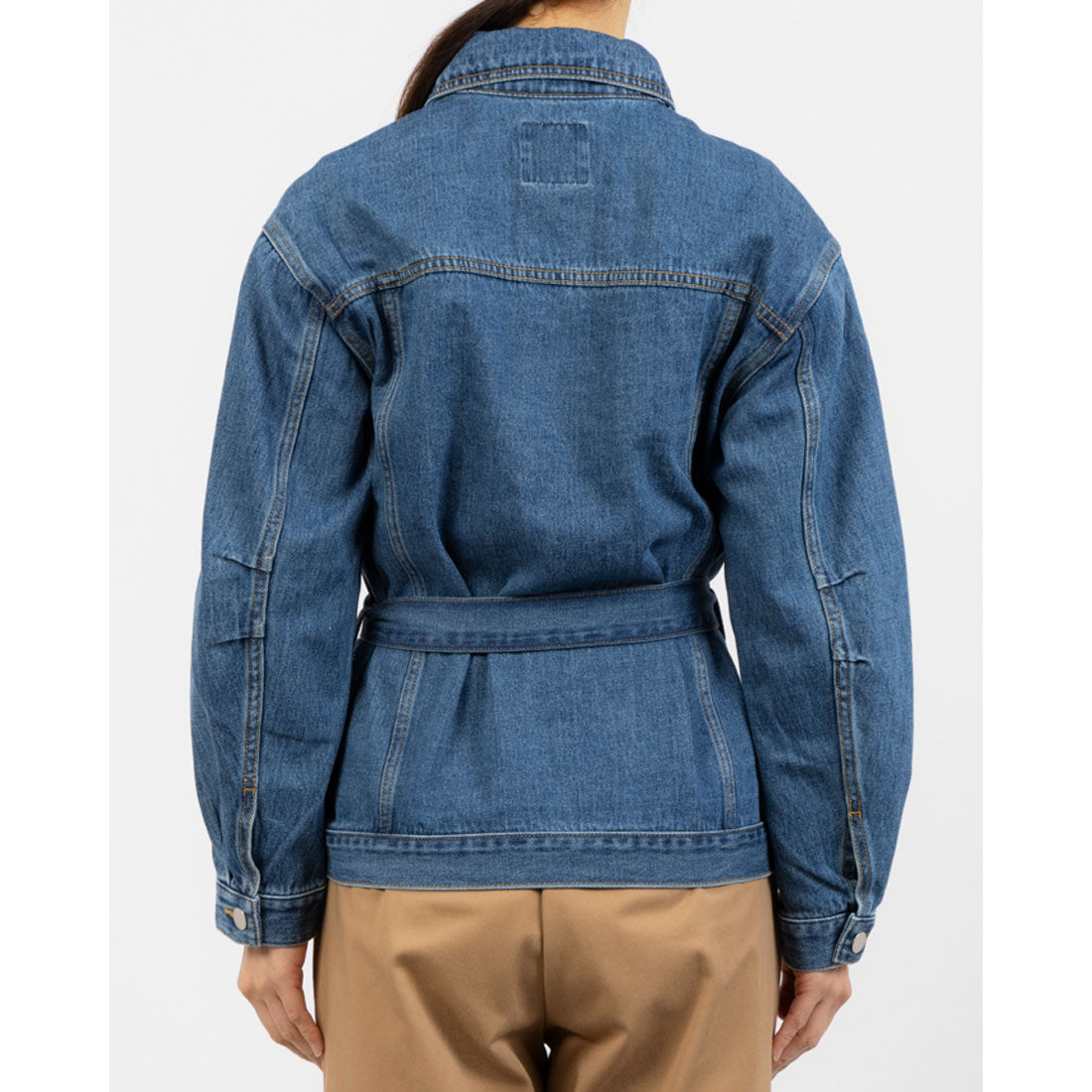 トーナル TONAL ウェストリボンデニムブルゾン インディゴ
