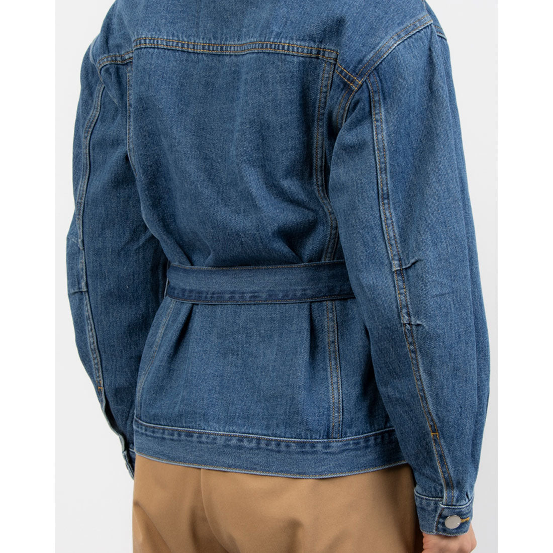 トーナル TONAL ウェストリボンデニムブルゾン インディゴ
