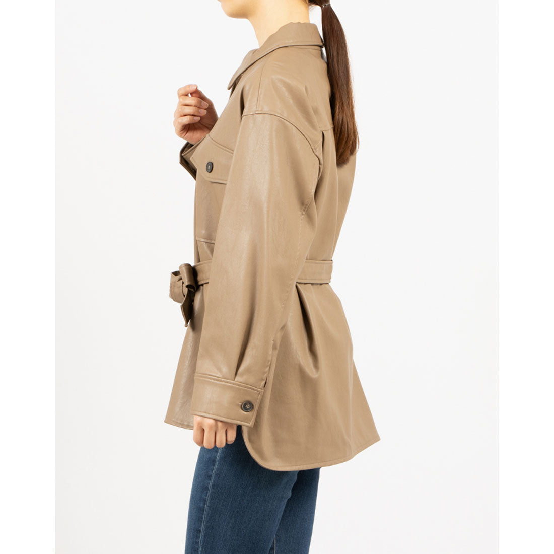 トーナル TONAL エコレザーCPOジャケット モカ
