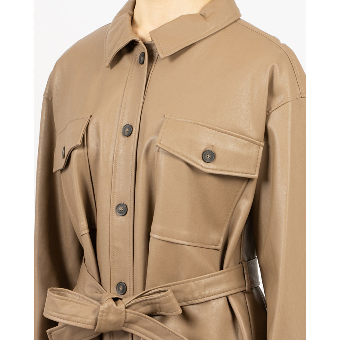トーナル TONAL エコレザーCPOジャケット モカ