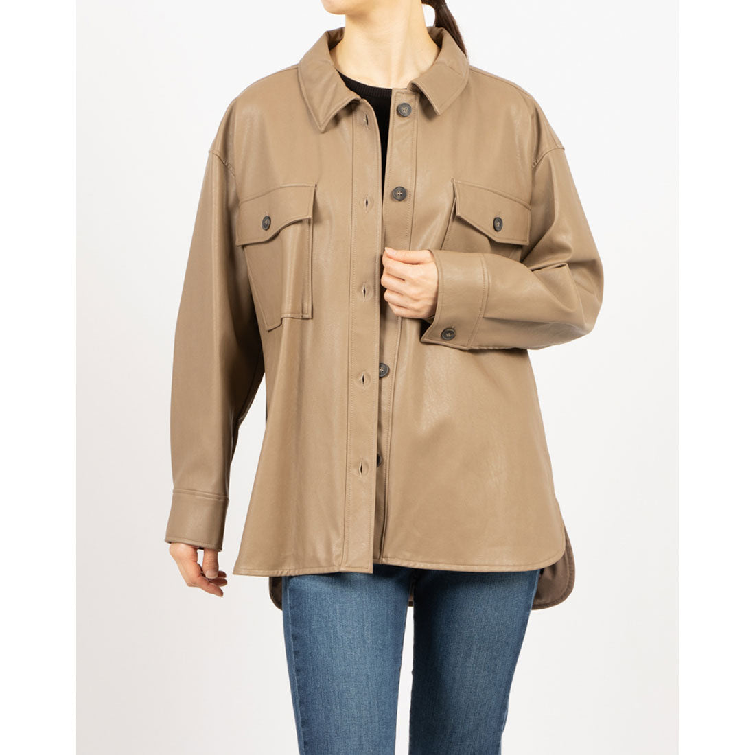 トーナル TONAL エコレザーCPOジャケット モカ