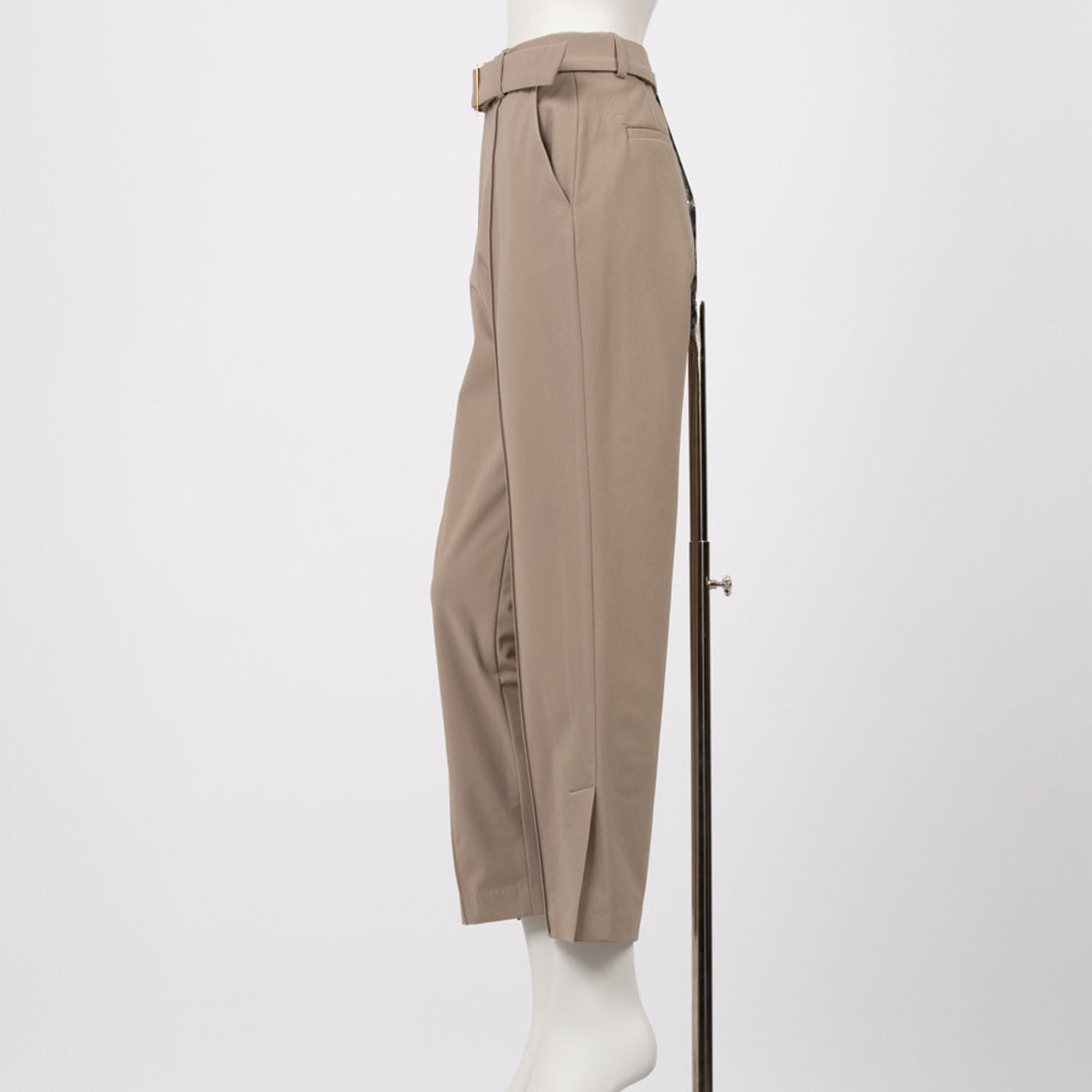 トーナル TONAL 裏起毛トリコットセンタープレススリムパンツ ミントグリーン