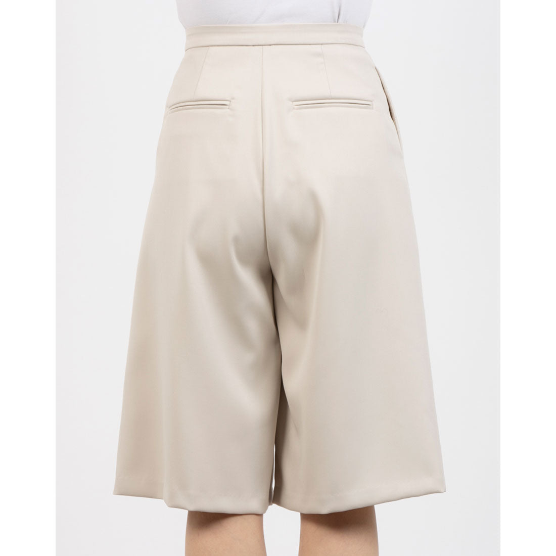 トーナル TONAL ブライトツイルキュロットパンツ ベージュ