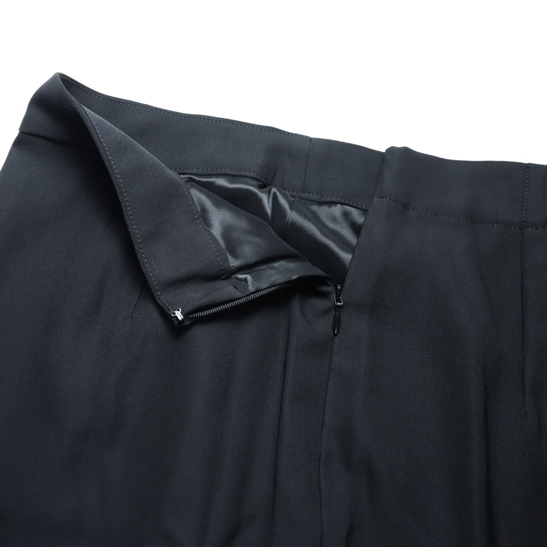 トーナル TONAL ウールライクツイルタイトスカート ブラック