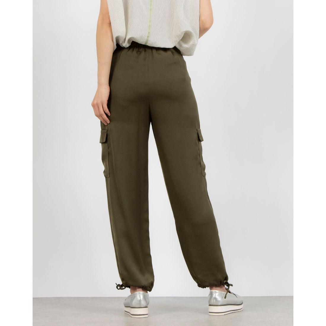 トーナル TONAL サテンカーゴパンツ （グリーン） グリーン