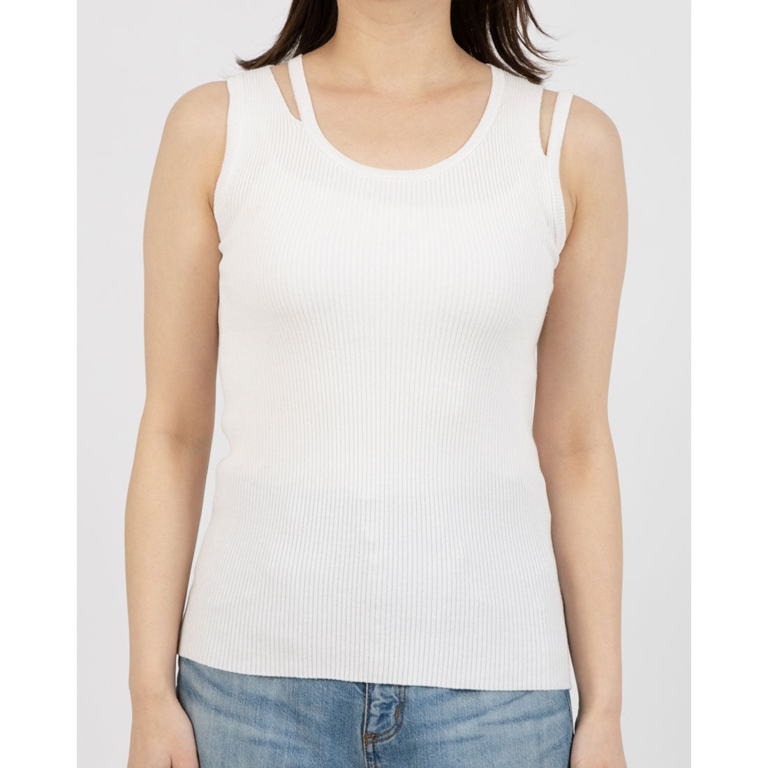 トーナル TONAL カットアウトタンクトップ