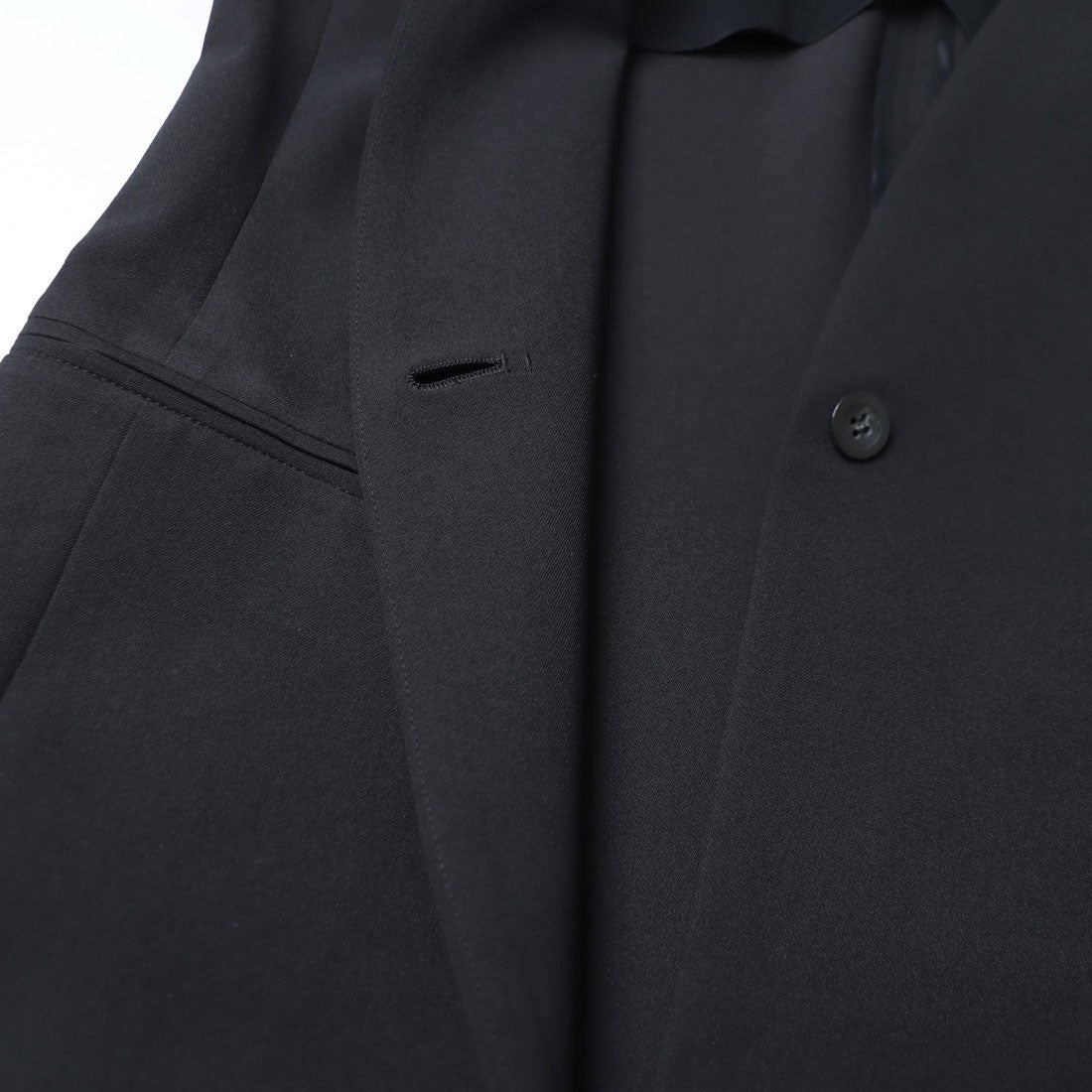 トーナル TONAL ウールライクストレッチノーカラージャケット （ブラック） ブラック