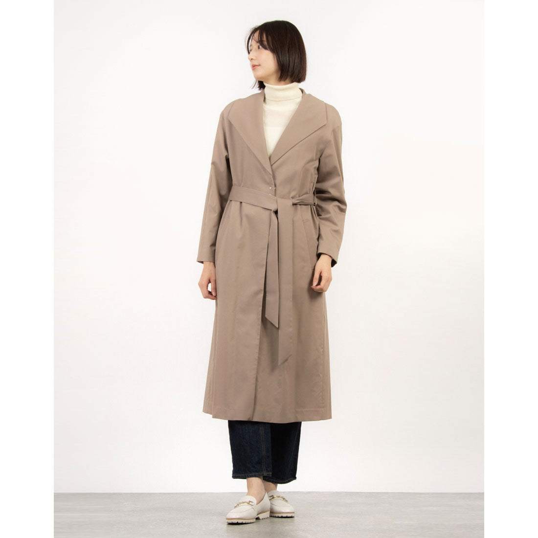 トーナル TONAL ビックラペル2WAYロングコート （モカ） モカ