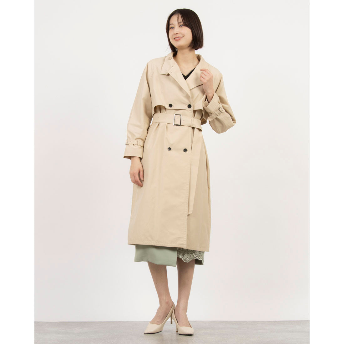 トーナル TONAL スタンドカラートレンチコート （ベージュ） ベージュ