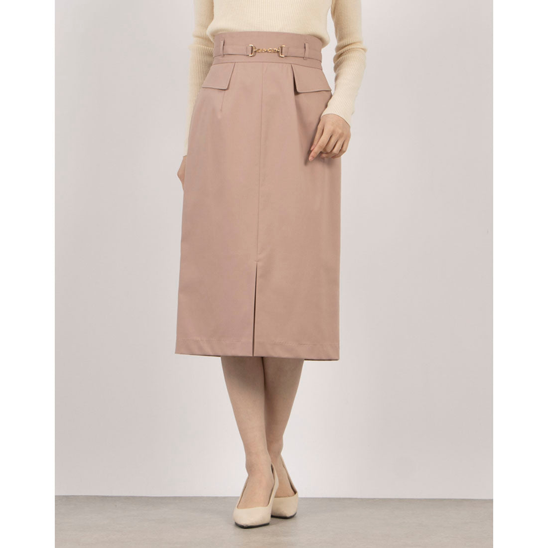 トーナル TONAL ビットベルトフラップタイトスカート