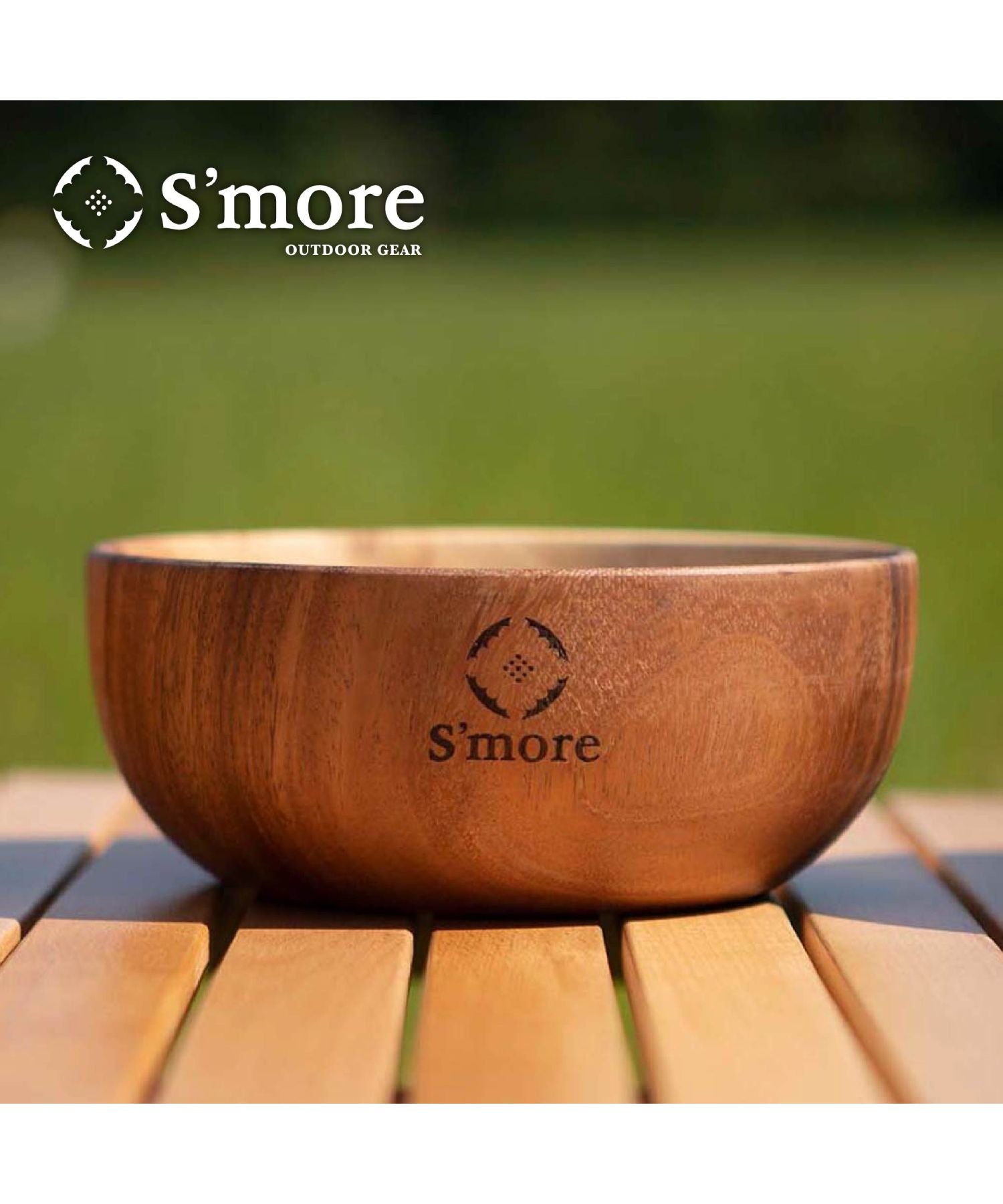 S'more S'more 【smore】S'more / Jenga Bowl 18×7.5cm Wooden Tableware Salad Bowl