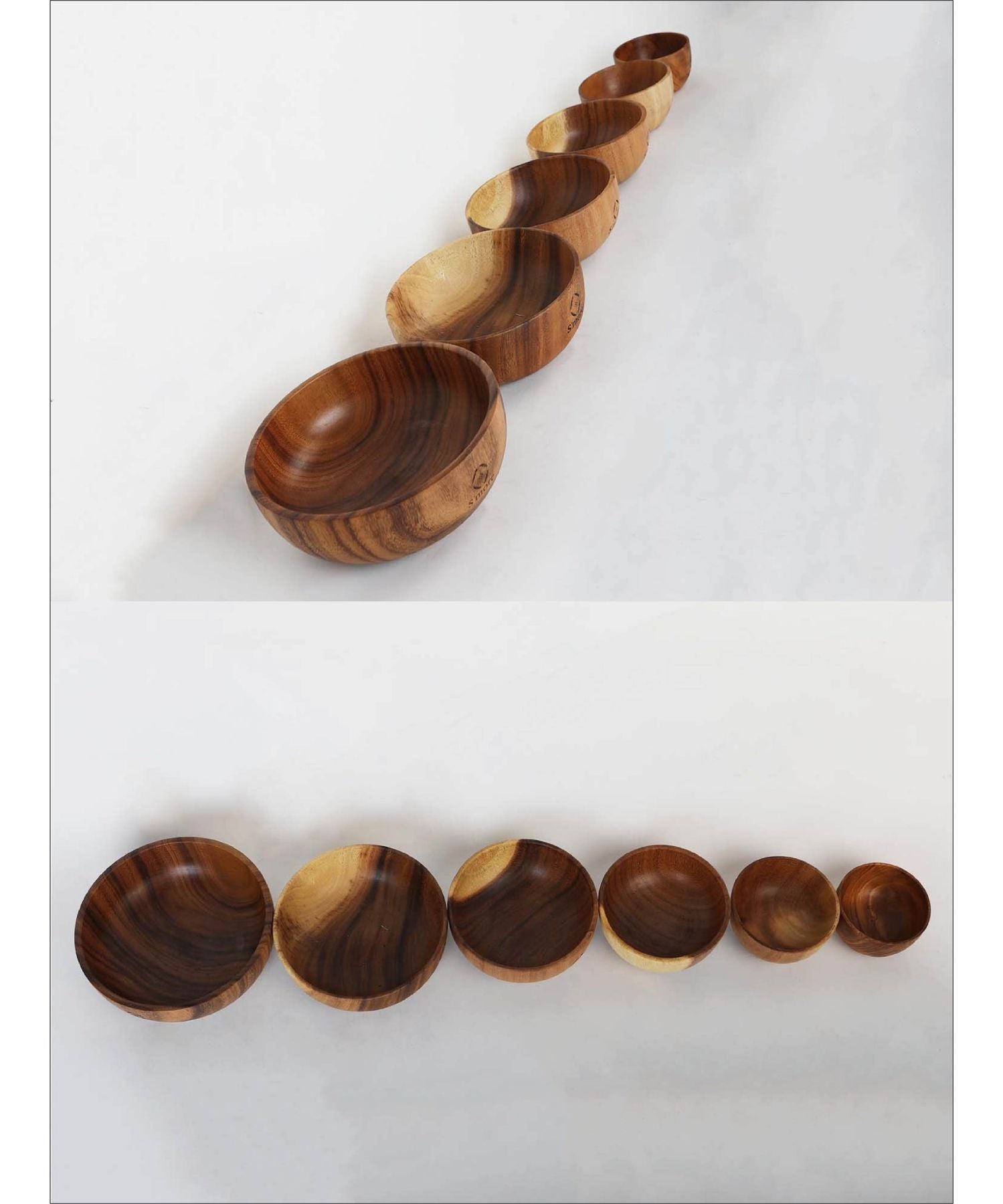 S'more S'more 【smore】S'more / Jenga Bowl 18×7.5cm Wooden Tableware Salad Bowl