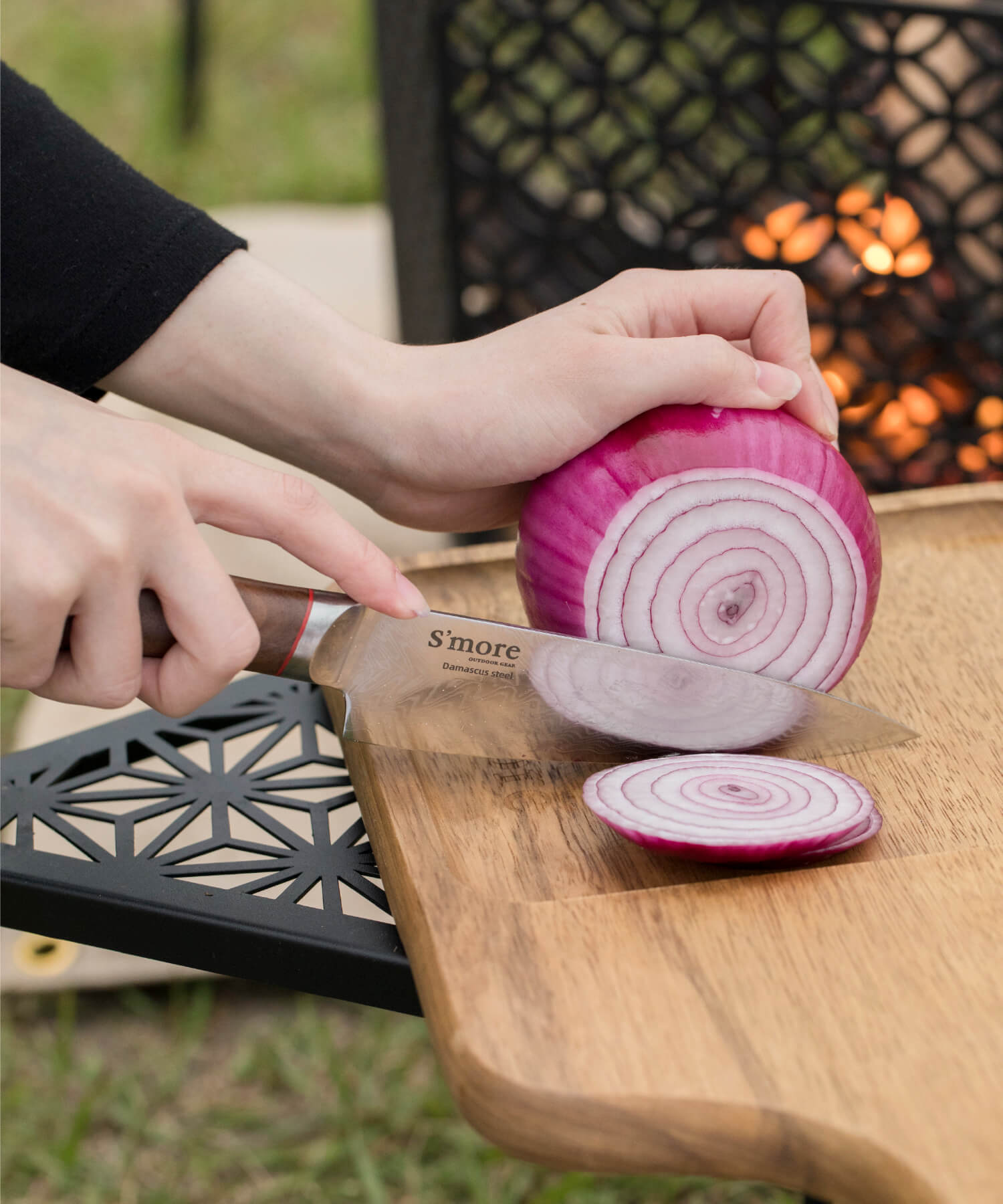スモア S'more 【S'more / feast knife ( フィーストナイフ ) 】 包丁 ダマスカス ナイフ （ベージュ） ベージュ