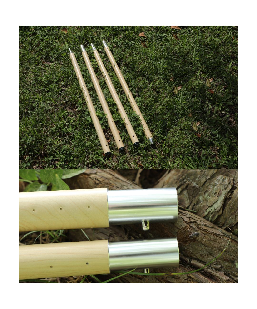 斯莫爾 S'more 【S'more / Alumi pole 2.4 woodi 】 鋁桿 2.4 木質 直徑28mm 高度120～240cm