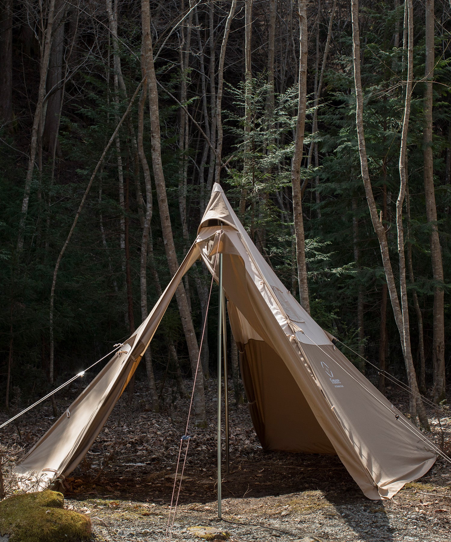 スモア S'more 【S'more / Deco de rope 】 ガイロープ 4mm ポリエステル ロープ 長さ4m 耐荷重300kg 丈夫 自在金具 反射 反射材 ガイドロー （ブラウン） ブラウン