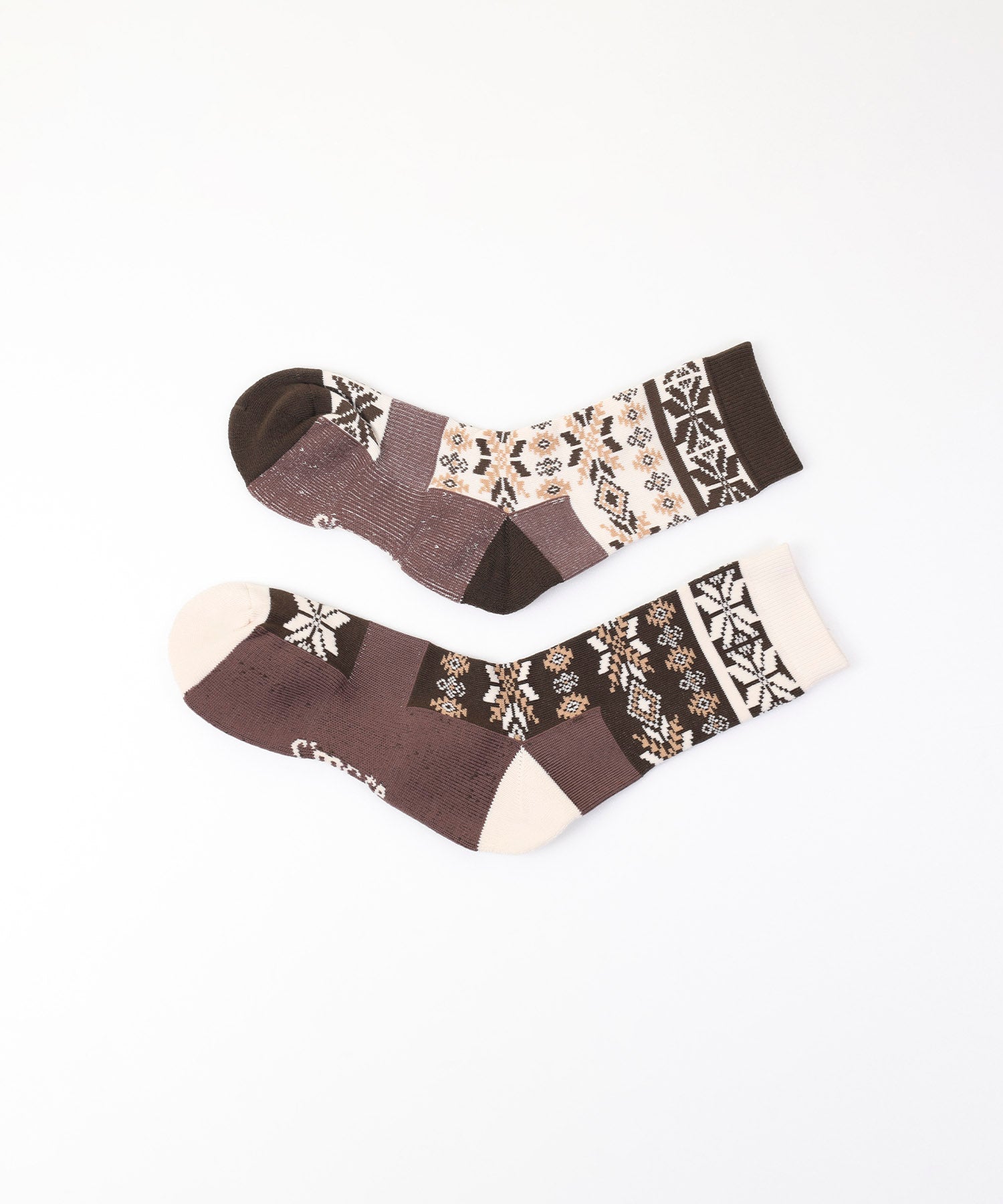 スモア S'more S'more/Nordic Pile Sole High Socks （ブラウン） ブラウン