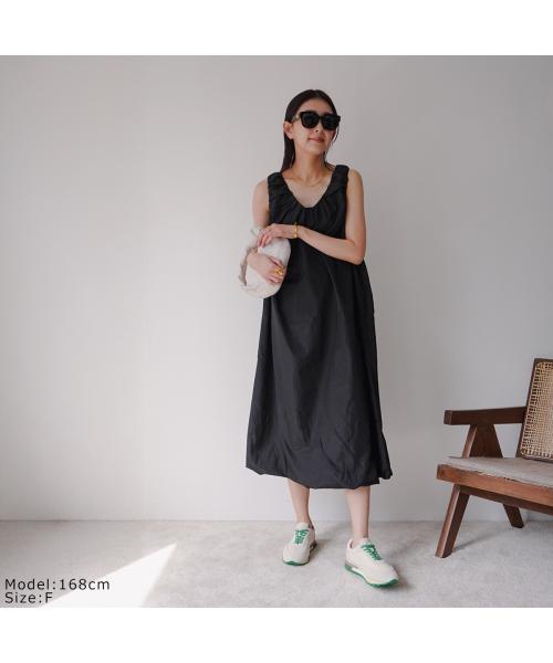 トラッゾドンナ TORRAZZO DONNA TORRAZZO DONNA ワンピース 6250-585 Nylon Balloon One-piece （19/BLACK/ブラック） 19/BLACK/ブラック