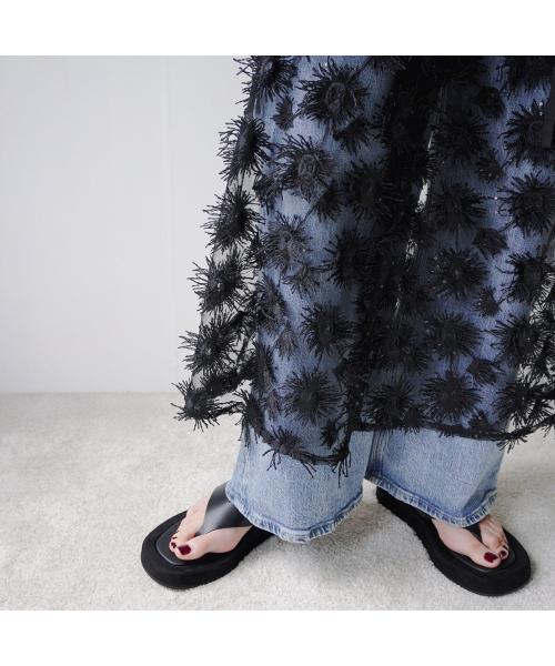 トラッゾドンナ TORRAZZO DONNA TORRAZZO DONNA ラップスカート 6250-562 フリンジ スパンコール （19/BLACK） 19/BLACK
