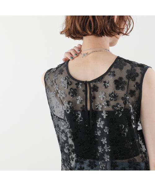トラッゾドンナ TORRAZZO DONNA TORRAZZO DONNA ワンピース 6251-325 スパンコール メッシュ （19/BLACK） 19/BLACK