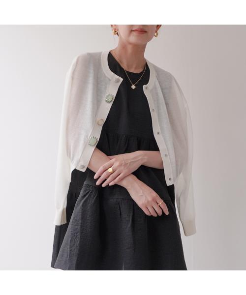 トラッゾドンナ TORRAZZO DONNA TORRAZZO DONNA カーディガン Bijou cardigan 6251-680 （91/SAXE） 91/SAXE