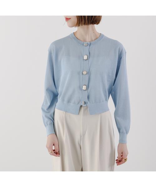 トラッゾドンナ TORRAZZO DONNA TORRAZZO DONNA カーディガン Bijou cardigan 6251-680 （91/SAXE） 91/SAXE