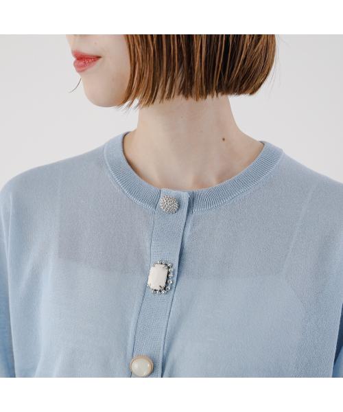 トラッゾドンナ TORRAZZO DONNA TORRAZZO DONNA カーディガン Bijou cardigan 6251-680 （91/SAXE） 91/SAXE