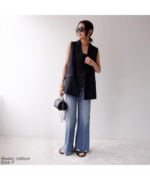 トラッゾドンナ TORRAZZO DONNA TORRAZZO DONNA ベスト 6251-342 ジャガード ダブル （09/IVORY/アイボリー） 09/IVORY/アイボリー