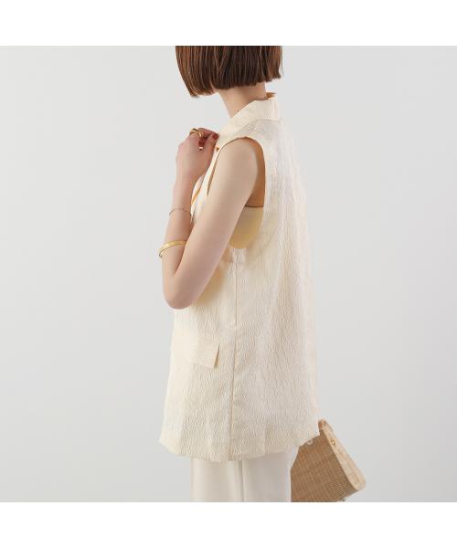トラッゾドンナ TORRAZZO DONNA TORRAZZO DONNA ベスト 6251-342 ジャガード ダブル （09/IVORY/アイボリー） 09/IVORY/アイボリー