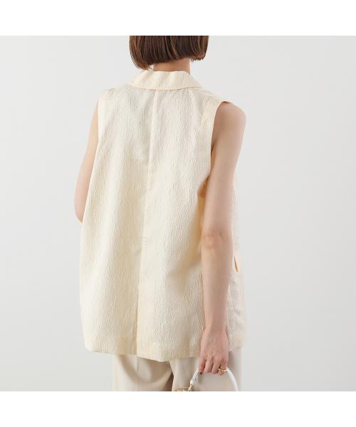 トラッゾドンナ TORRAZZO DONNA TORRAZZO DONNA ベスト 6251-342 ジャガード ダブル （09/IVORY/アイボリー） 09/IVORY/アイボリー