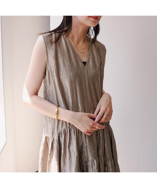トラッゾドンナ TORRAZZO DONNA TORRAZZO DONNA ワンピース 6251-322 Vネック ノースリーブ （29/KHAKI） 29/KHAKI