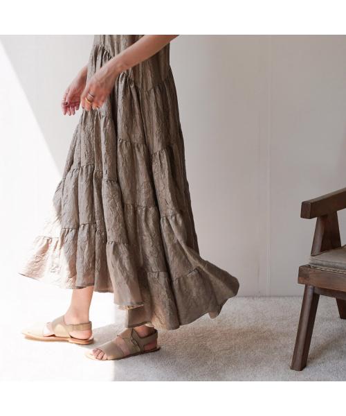 トラッゾドンナ TORRAZZO DONNA TORRAZZO DONNA ワンピース 6251-322 Vネック ノースリーブ （29/KHAKI） 29/KHAKI
