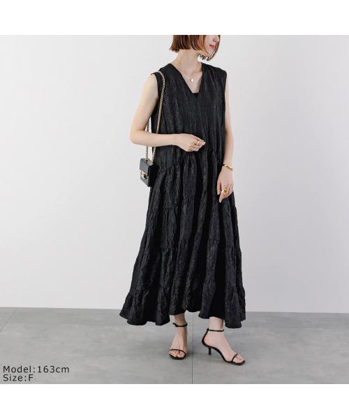 トラッゾドンナ TORRAZZO DONNA TORRAZZO DONNA ワンピース 6251-322 Vネック ノースリーブ （19/BLACK） 19/BLACK