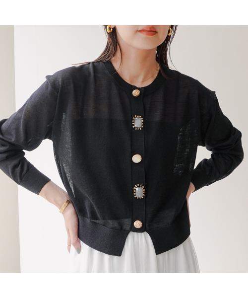 トラッゾドンナ TORRAZZO DONNA TORRAZZO DONNA カーディガン Bijou cardigan 6251-680 （19/BLACK） 19/BLACK