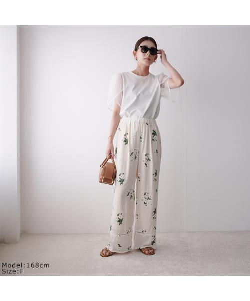 トラッゾドンナ TORRAZZO DONNA TORRAZZO DONNA カットソー Tulip sleeve T-shirt 6252-421 （05/WHITE/ホワイト） 05/WHITE/ホワイト
