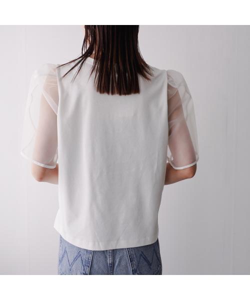 トラッゾドンナ TORRAZZO DONNA TORRAZZO DONNA カットソー Tulip sleeve T-shirt 6252-421 （05/WHITE/ホワイト） 05/WHITE/ホワイト