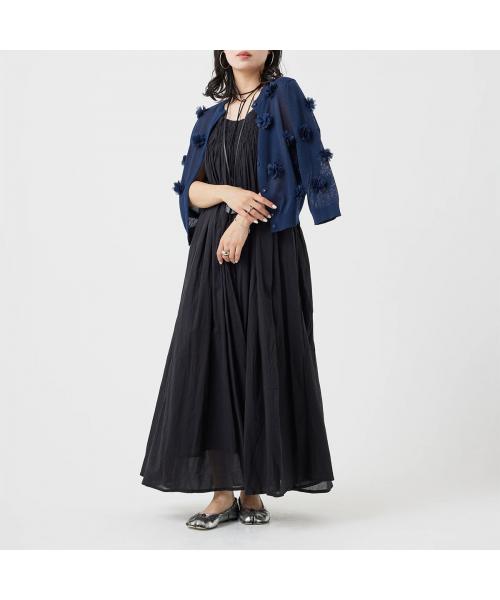 トラッゾドンナ TORRAZZO DONNA TORRAZZO DONNA カーディガン 6260-381 フラワーモチーフ （41/L-BEIGE） 41/L-BEIGE