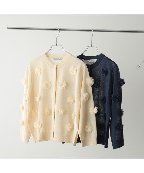 トラッゾドンナ TORRAZZO DONNA TORRAZZO DONNA カーディガン 6260-381 フラワーモチーフ （41/L-BEIGE） 41/L-BEIGE